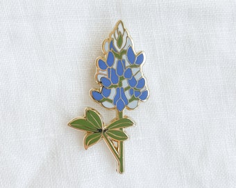 Bluebonnet Enamel Pin (Gold)