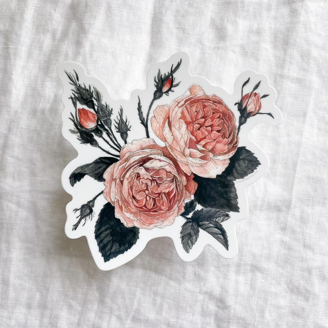 Garden Rose Sticker (large) - Etsy