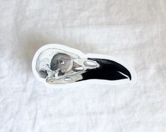 Raven Skull Sticker