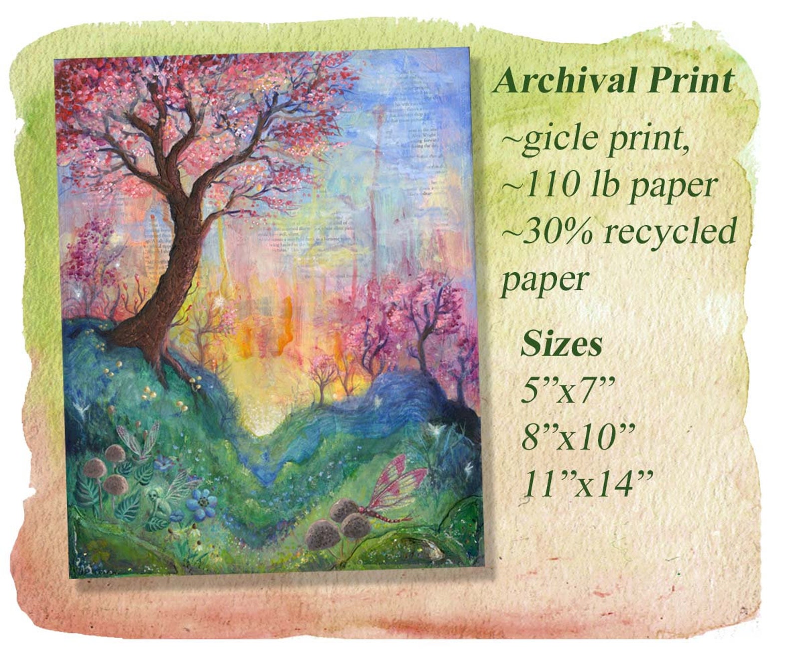 Enchanted Forest the Dreaming Tree Print 5x7 8x10 - Etsy