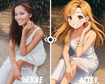 Personalized Anime Portrait | Custom Digital Art (Digital Download)