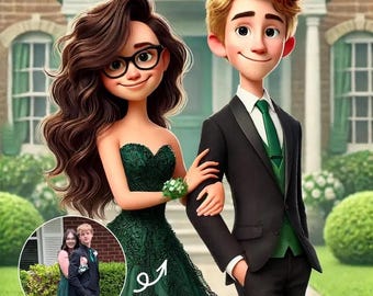 Custom Family Cartoon Portrait from Photo (Digital File)