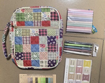 Bible Cover Case for Women Large Bible Cover with Durable Handle Quilted Bible Carrying Case for Girls Bible Study Supplies Accessories