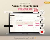 The Social Media Content Planner Interactive APP, Ultimate post schedule marketing APP, No Excel/Sheets, Automated Web App, Updated Version
