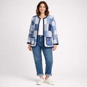 Quilted Jacket Sewing Pattern for Women – Quilted patchwork Coat PDF, Easy Beginner Friendly image 13