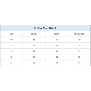 Hobo Bag Pattern Size Chart