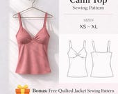 Cami Top Sewing Pattern | Y2K Sewing Pattern | Tank Top & Linen Top Pattern | Beginner Friendly DIY PDF