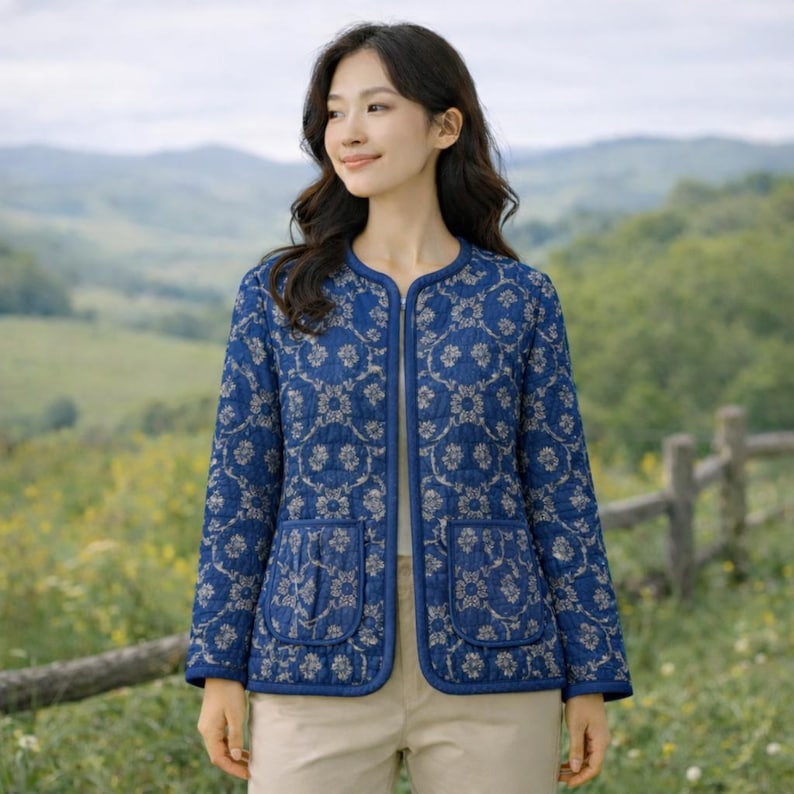 Quilted Jacket Sewing Pattern for Women – Quilted patchwork Coat PDF, Easy Beginner Friendly image 10