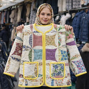 Quilted Jacket Sewing Pattern for Women – Quilted patchwork Coat PDF, Easy Beginner Friendly image 8