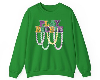 Play Boosie Mardi Gras Sweatshirt, Matching Carnival Trip, Mardi Gras Carnival Squad Top, Funny Mardi Crewneck, 2026 Mardi Gras Apparel