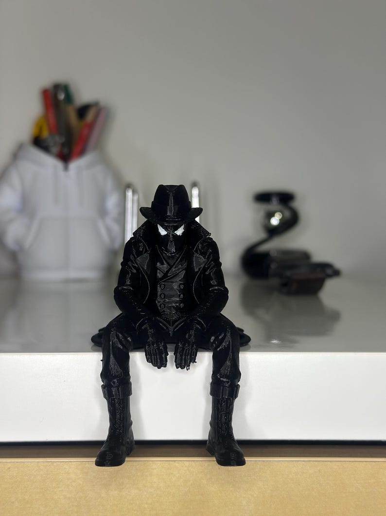 Noir Spider Shelf Sitter Figure for Desk, Bookshelf & Gamer Room Decor image 4