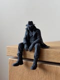 Noir Spider Shelf Sitter Figure for Desk, Bookshelf & Gamer Room Decor product logo