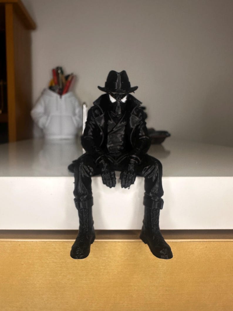 Noir Spider Shelf Sitter Figure for Desk, Bookshelf & Gamer Room Decor image 8