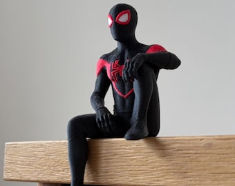 Spider Shelf Sitter Figure for Desk, Bookshelf & Gamer Room Decor | 3d Printed Gift