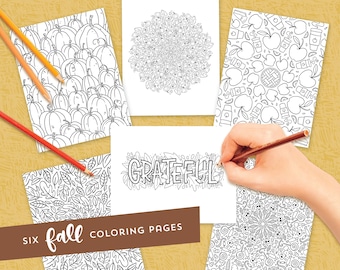 Fall coloring pages - Coloring book for adults - Coloring Pages Download - Printable coloring pages - Thanksgiving - Halloween Coloring page