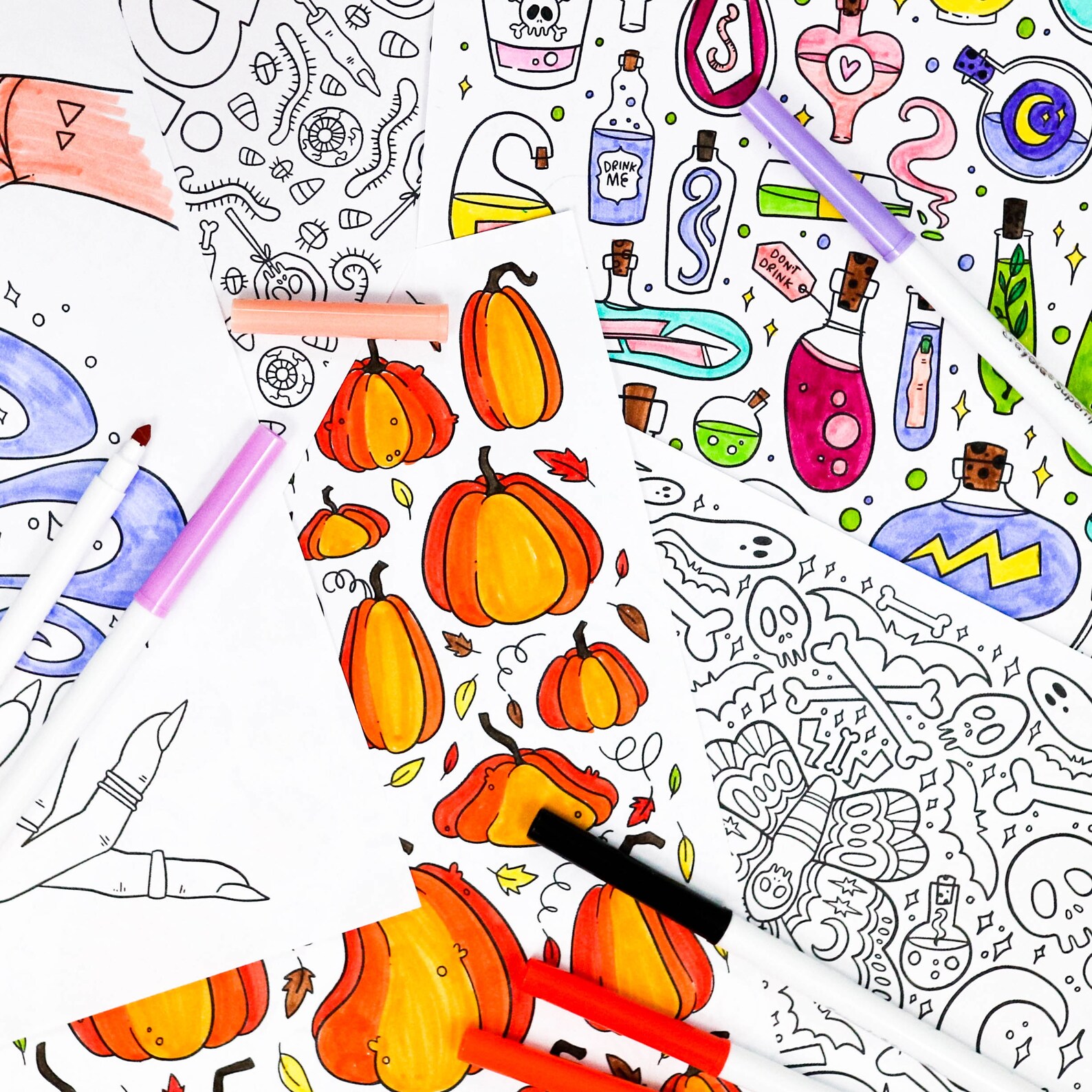 Spooky Halloween Coloring Pages - Coloring Book for Adults - Coloring ...