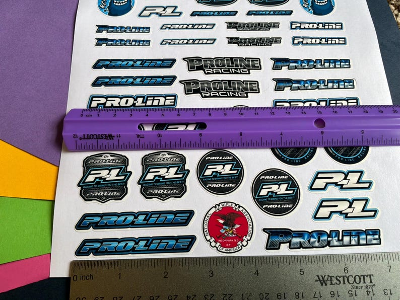 RC 1/10 Scale Hobby White Vinyl Pre-cut Sticker Set for Pro-line Fans ...