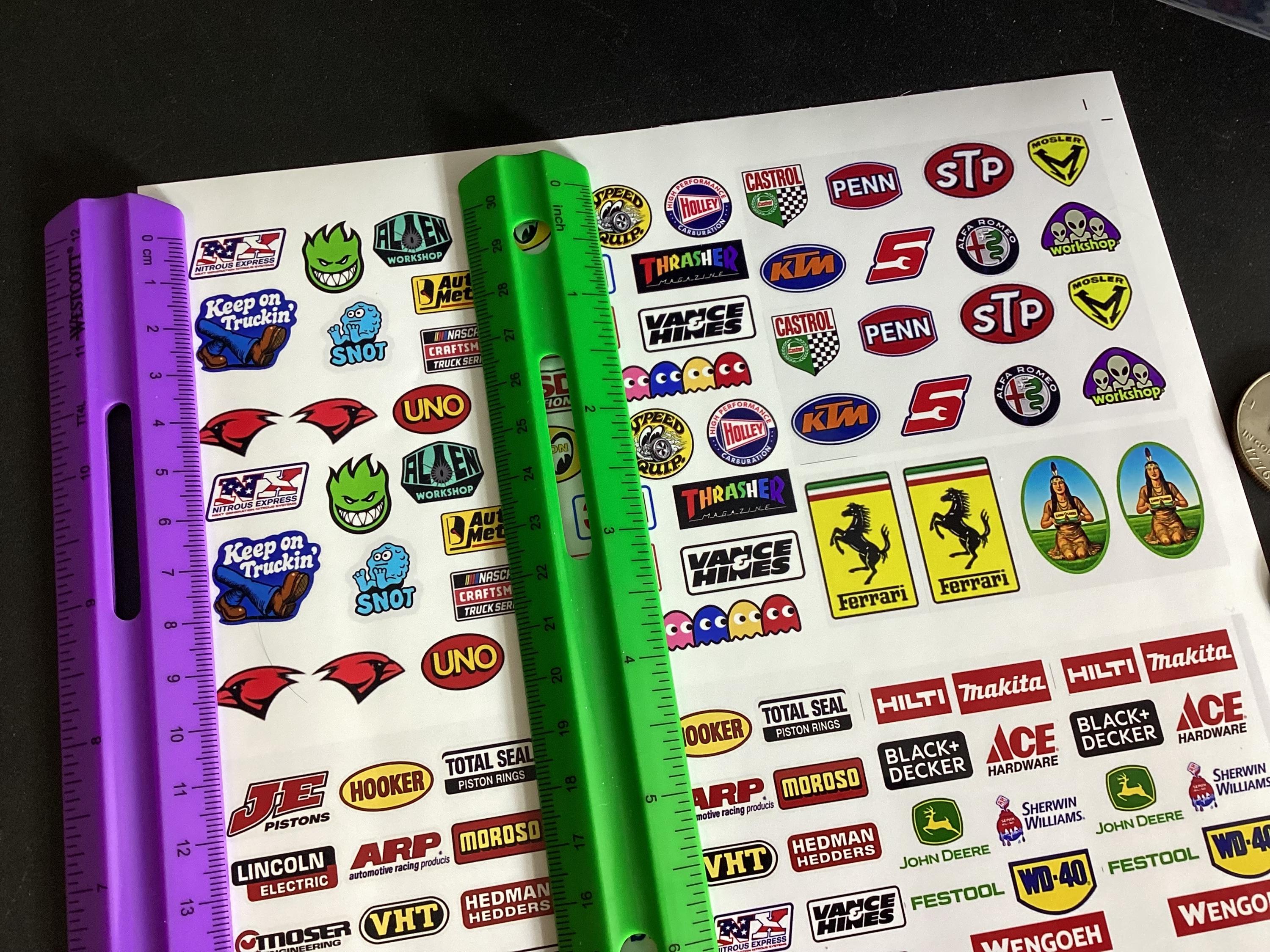 Rc Racing Stickers 1/10 Scale RC Racing Decals, Waterproof Vinyl Logos - Etsy