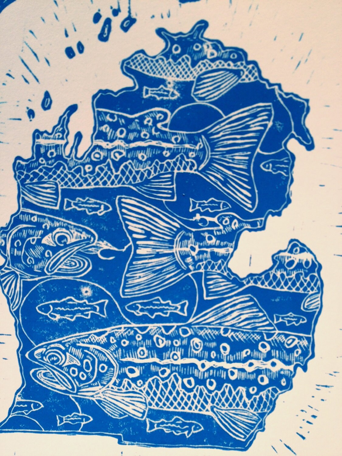 Trout Over Michigan Fly Fishing Artwork by Jonathan Marquardt Etsy