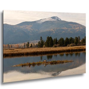 Lee Metcalf Nature Center Montana Pond and Mountains
