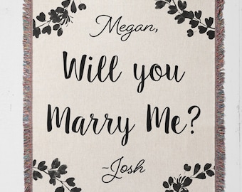 Will You MARRY ME Sign Personalized Proposal Sign Blanket Gift Idea Wedding Proposal Ideas Marriage Proposal Decor Engagement Backdrop Sign