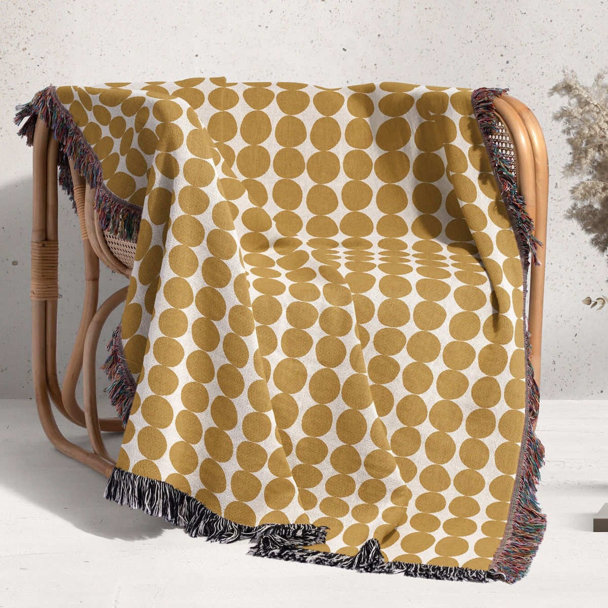 Throw Blanket - Boho Honey Color - Size "Bestseller"