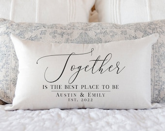 Wedding Pillow, Wedding Gift for Couple Unique, Personalized Pillow, Couples Gift Ideas, Newlywed Gift, Engagement Gift, Gift for Bride