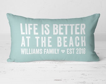 Beach Lumbar Pillow Etsy