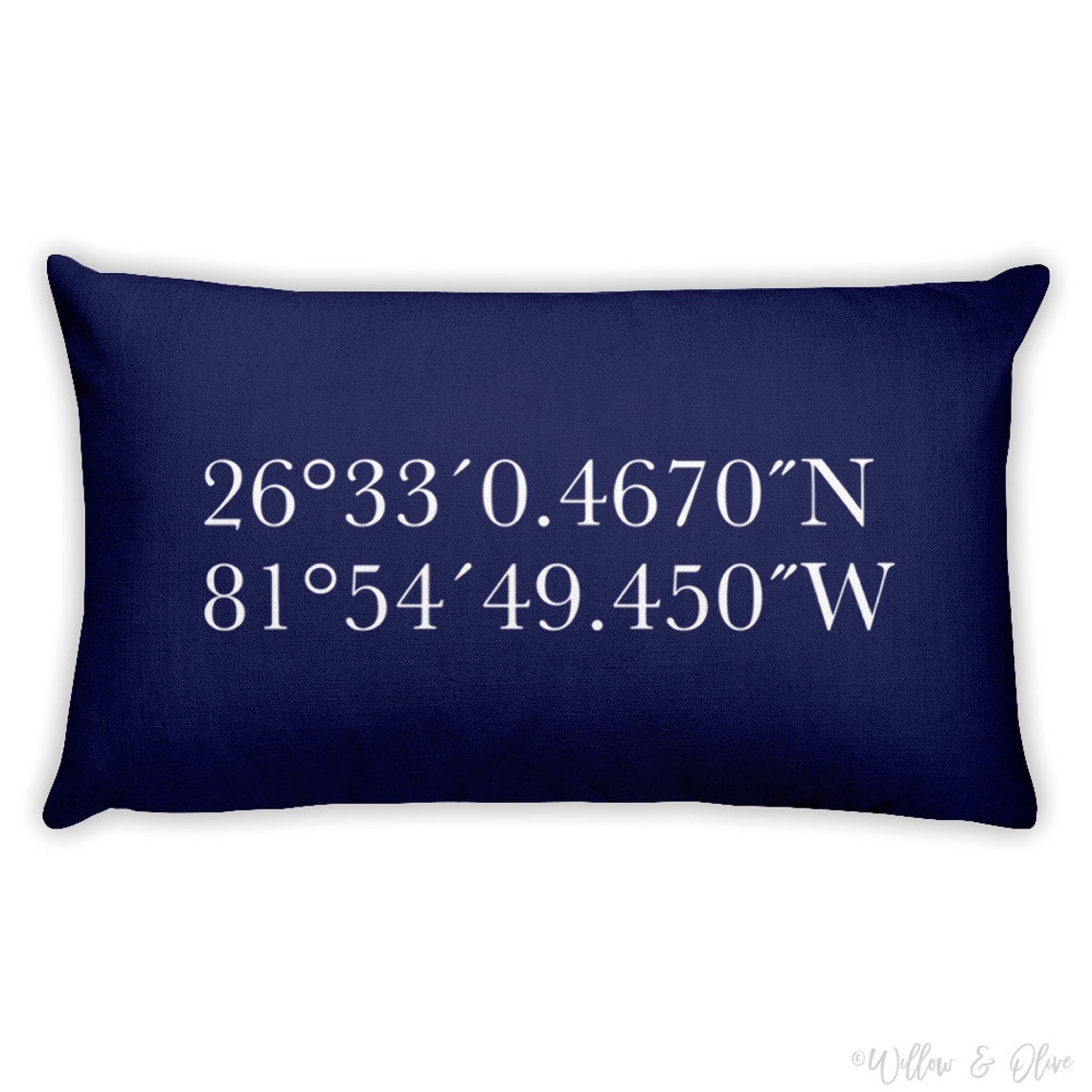 Coordinates Pillow Longitude Latitude Pillow Custom Etsy