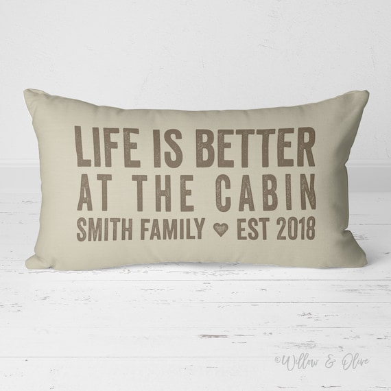 cabin themed throw pillows