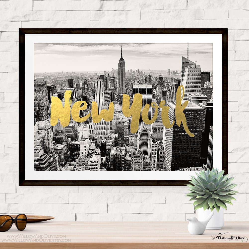 New York City Print New York Art New York Skyline Travel | Etsy