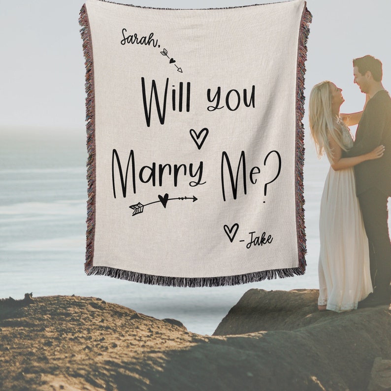 Will You MARRY ME Engagement Backdrop Sign, Wedding Proposal Ideas Sign, Wedding Proposal Idea,  Marriage Proposal Sign Decorations Woven, Gift for Girlfriend, Gift for Her, Gift for Fiance.