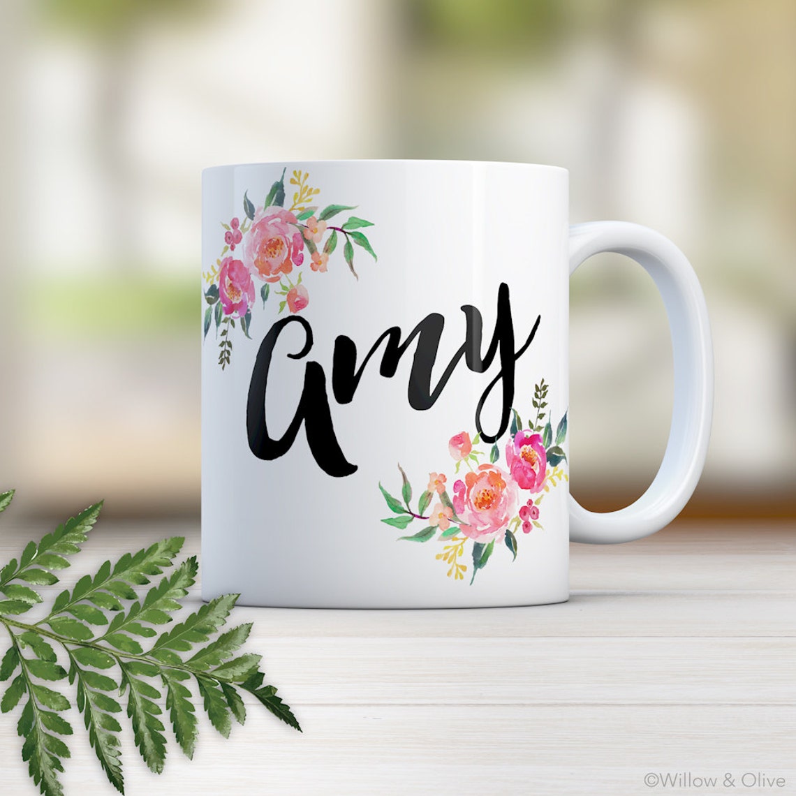 Monogram Mug Monogram Name Mug Name Mug Personalized Name Etsy