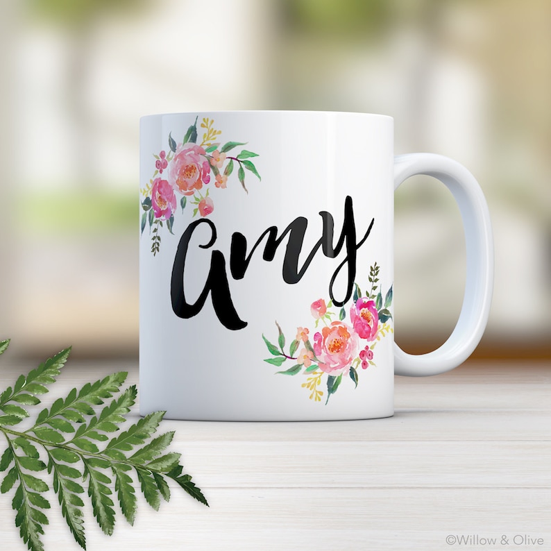 Monogram Mug Monogram Name Mug Name Mug Personalized Name Etsy