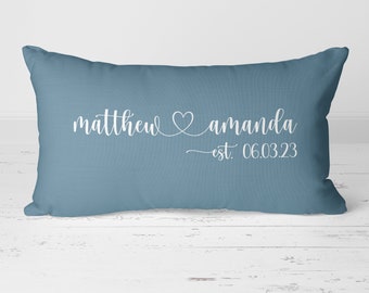 Something Blue for Bride Gift, Gift from Mom, Gift from Best Friend, Wedding Gift, Personalized Pillow, Newlywed Gift, Engagement Gift