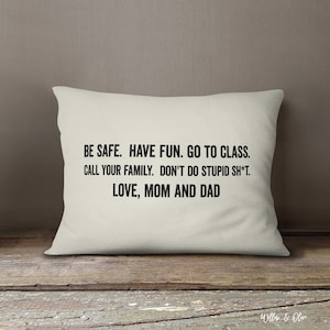 Call Your Mom Dorm Pillow, Dorm Decor, Going Away Gift, Gift for Son, Gift for Daughter, College Dorm Gift From Parents, Personalized Pillow