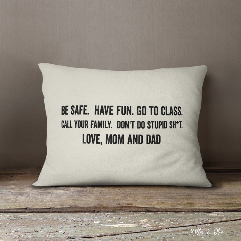 Call Your Mom Dorm Pillow, Dorm Decor, Going Away Gift, Gift for Son, Gift for Daughter, College Dorm Gift From Parents, Personalized Pillow