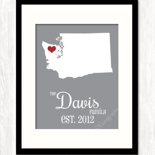 Housewarming Gift First Home, Personalized Family Name Sign, Personalised Canvas Map, Unique Gift Idea for Couples, Wedding Gift Idea