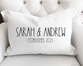 Wedding Gift, Wedding Pillow, Rustic Wedding Decor, Mr and Mrs Pillow, Monogrammed Pillow, Personalized Pillow, Couple Wedding Gift Pillow