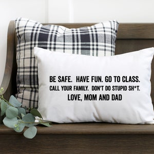 Call Your Mom Dorm Pillow, Dorm Decor, Going Away Gift, Gift for Son, Gift for Daughter, College Dorm Gift From Parents, Personalized Pillow