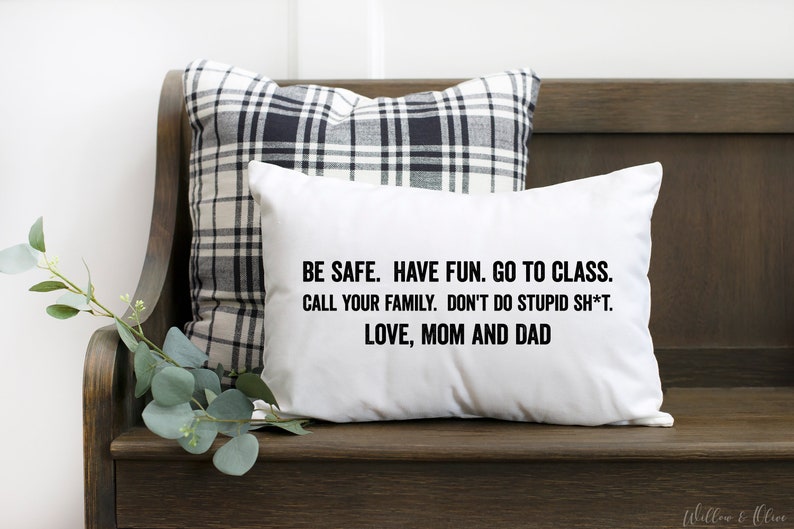 Call Your Mom Dorm Pillow, Dorm Decor, Going Away Gift, Gift for Son, Gift for Daughter, College Dorm Gift From Parents, Personalized Pillow