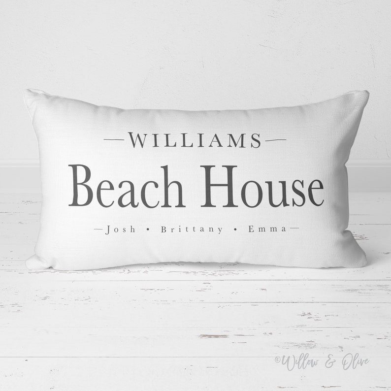 Beach House Decor Beach Pillow Custom Throw Pillow Beach Etsy