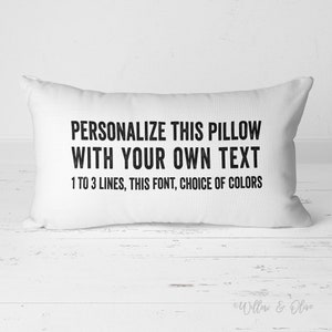 Personalized Pillow, Custom Pillow, Custom Quote Pillow, Pillow Quote, Personalized Quote, Your Own Quote Pillow, Custom Pillow Cover