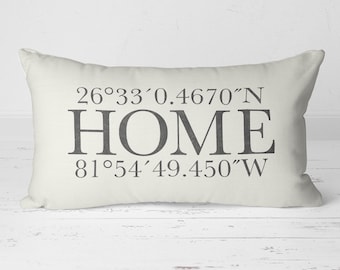 Custom Coordinates Pillow: Personalized Home Decor