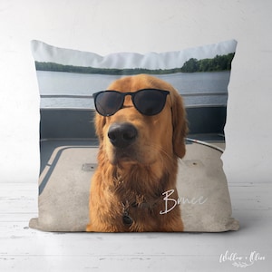Custom Pet Photo Pillow: Personalized Dog/Cat Memorial Gift