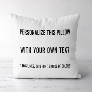 Personalized Quote Pillow: Custom Lyrics Throw Pillow