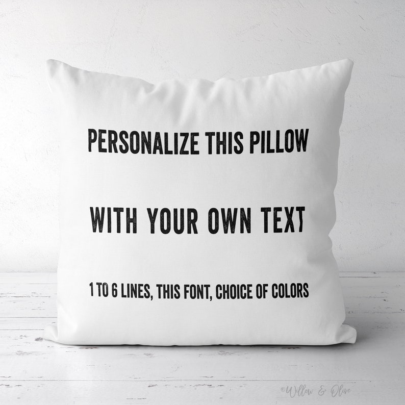 Personalized Literary Pillow Custom Quote Pillow Song Lyrics Etsy