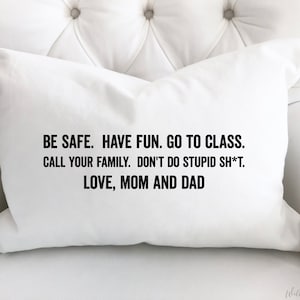Call Your Mom Dorm Pillow, Dorm Decor, Going Away Gift, Gift for Son, Gift for Daughter, College Dorm Gift From Parents, Personalized Pillow