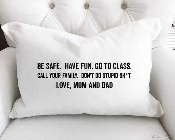 Call Your Mom Dorm Pillow, Dorm Decor, Going Away Gift, Gift for Son, Gift for Daughter, College Dorm Gift From Parents, Personalized Pillow