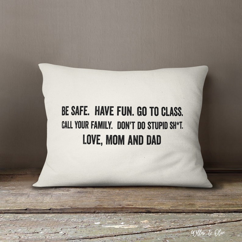 Call Your Mom Dorm Pillow, Dorm Decor, Going Away Gift, Gift for Son, Gift for Daughter, College Dorm Gift From Parents, Personalized Pillow